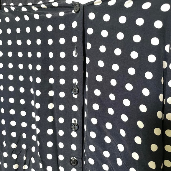 Vintage Black Circle Print Skirt VILLAGER - Picture 4 of 5